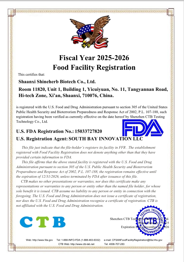 case-Shaanxi Shineherb Biotech Co., Ltd.
